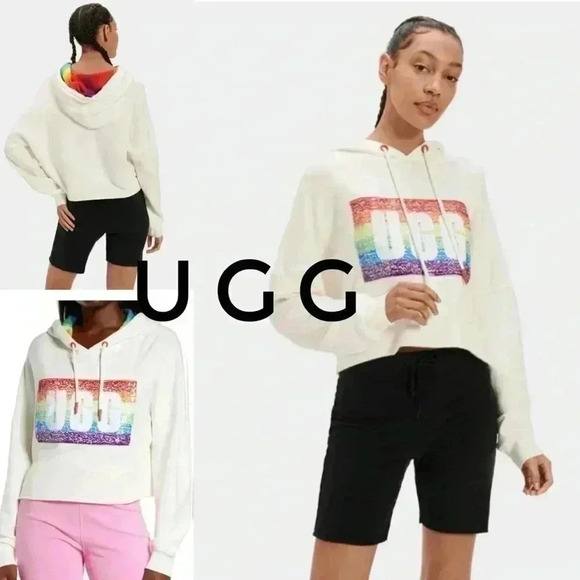UGG Tops - ❤️BNWT UGG Women’s Pride Keira Crop oversized hoodie size  Xs